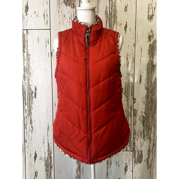 unbranded Jackets & Blazers - Reversable Red And Cheetah Vest